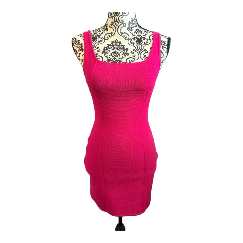 BABATON Granita Pink Sculpt Knit Mini Dress